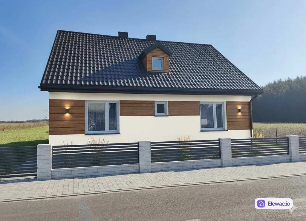 Przykład wizualizacji elewacji z materiałami partnera