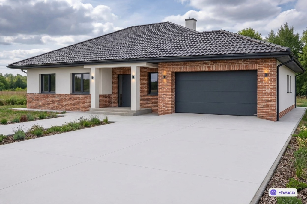 Wizualizacja nowoczesnej elewacji