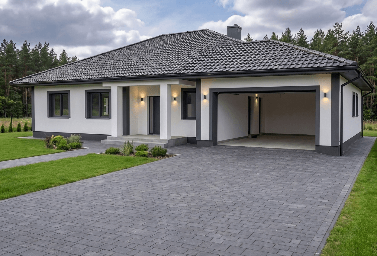 Styl elewacji: Biała Precyzja