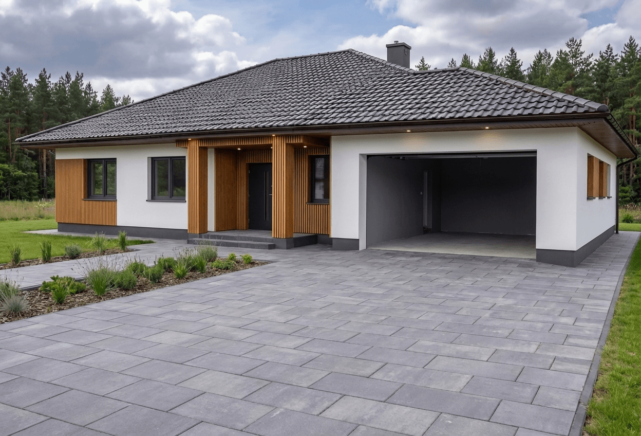 Styl elewacji: Lamele Pionowe