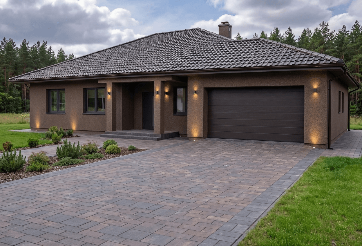 Styl elewacji: Mozaikowy Brąz Modern